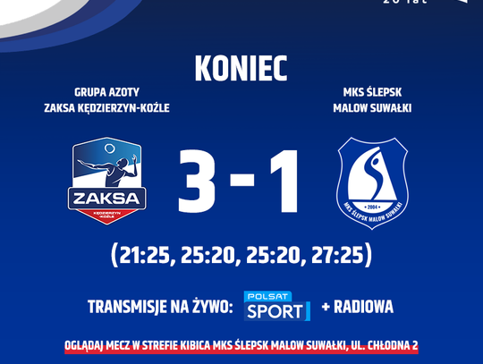 Ekstraklasa siatkarzy - ZAKSA - Ślepsk 3:1 