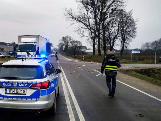 Kierowca skutera zginął w wypadku z ciężarówką