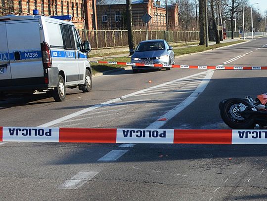 Na ul. Wojska Polskiego BMW uderzyło w motocyklistę