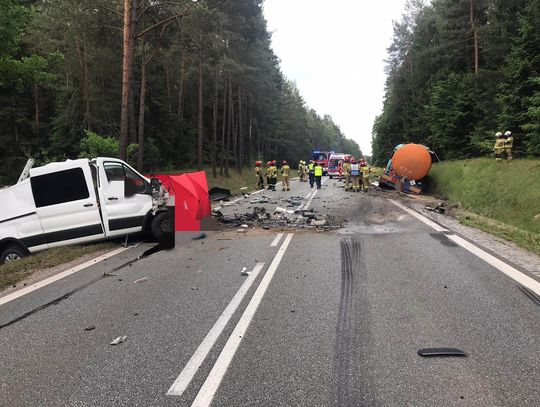 Śmiertelny wypadek na drodze do Białegostoku - droga zablokowana