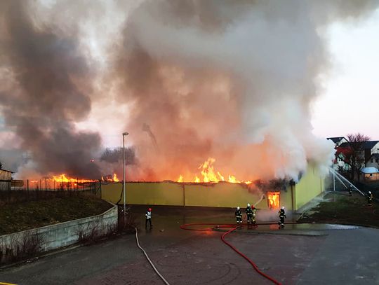Wielki pożar Biedronki w Rajgrodzie