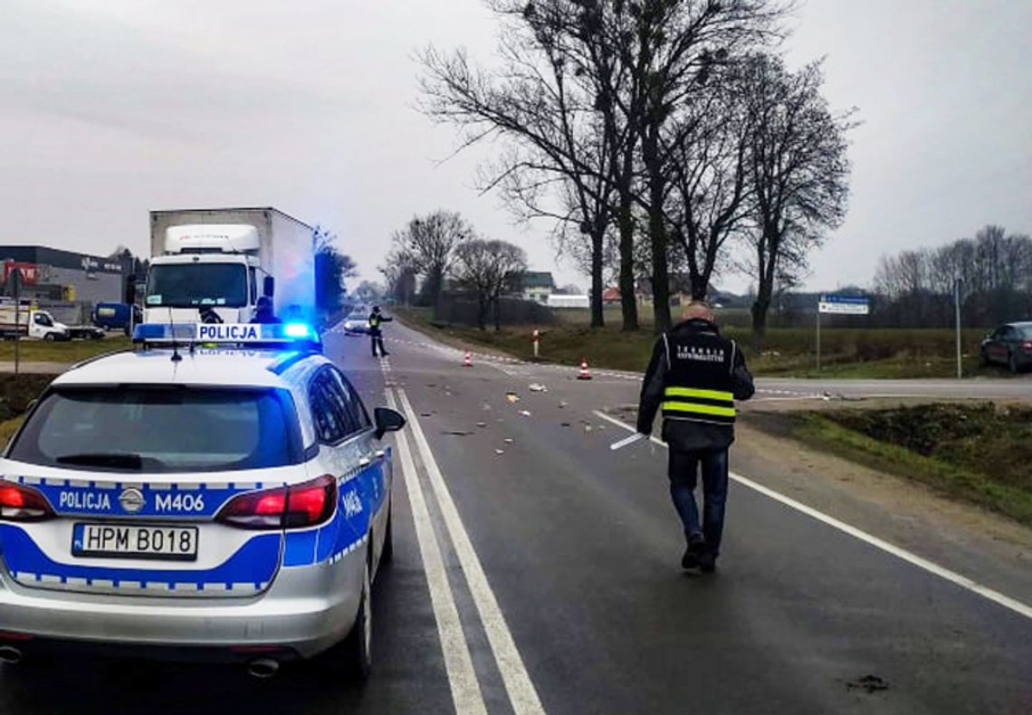 Kierowca skutera zginął w wypadku z ciężarówką