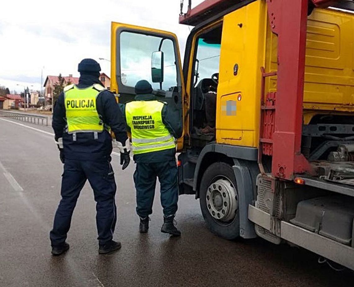 Suwałki: akcja "Truck & bus" - policja zabrała 4 dowody rejestracyjne