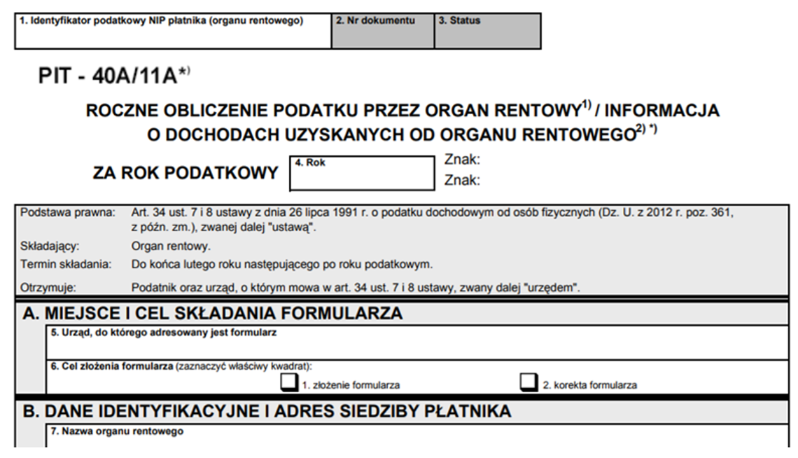 ZUS do końca lutego dostarczy deklaracja podatkowe